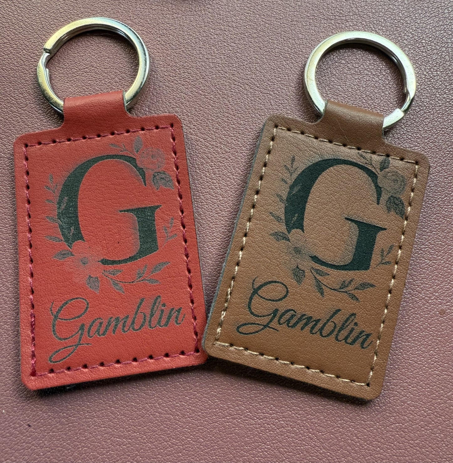 Custom leather keychains