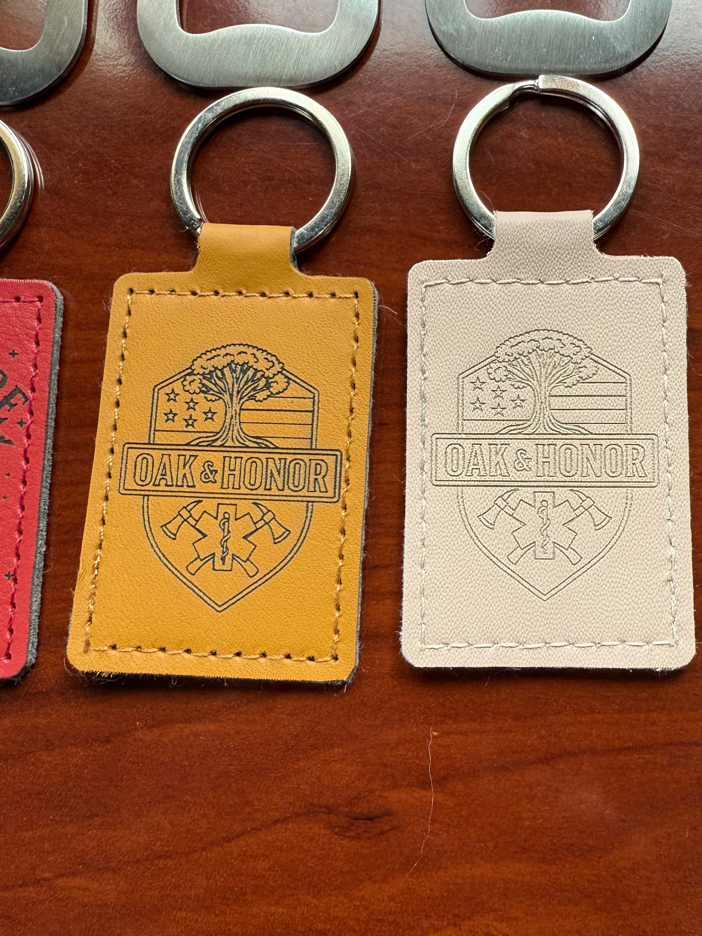 Custom leather keychains