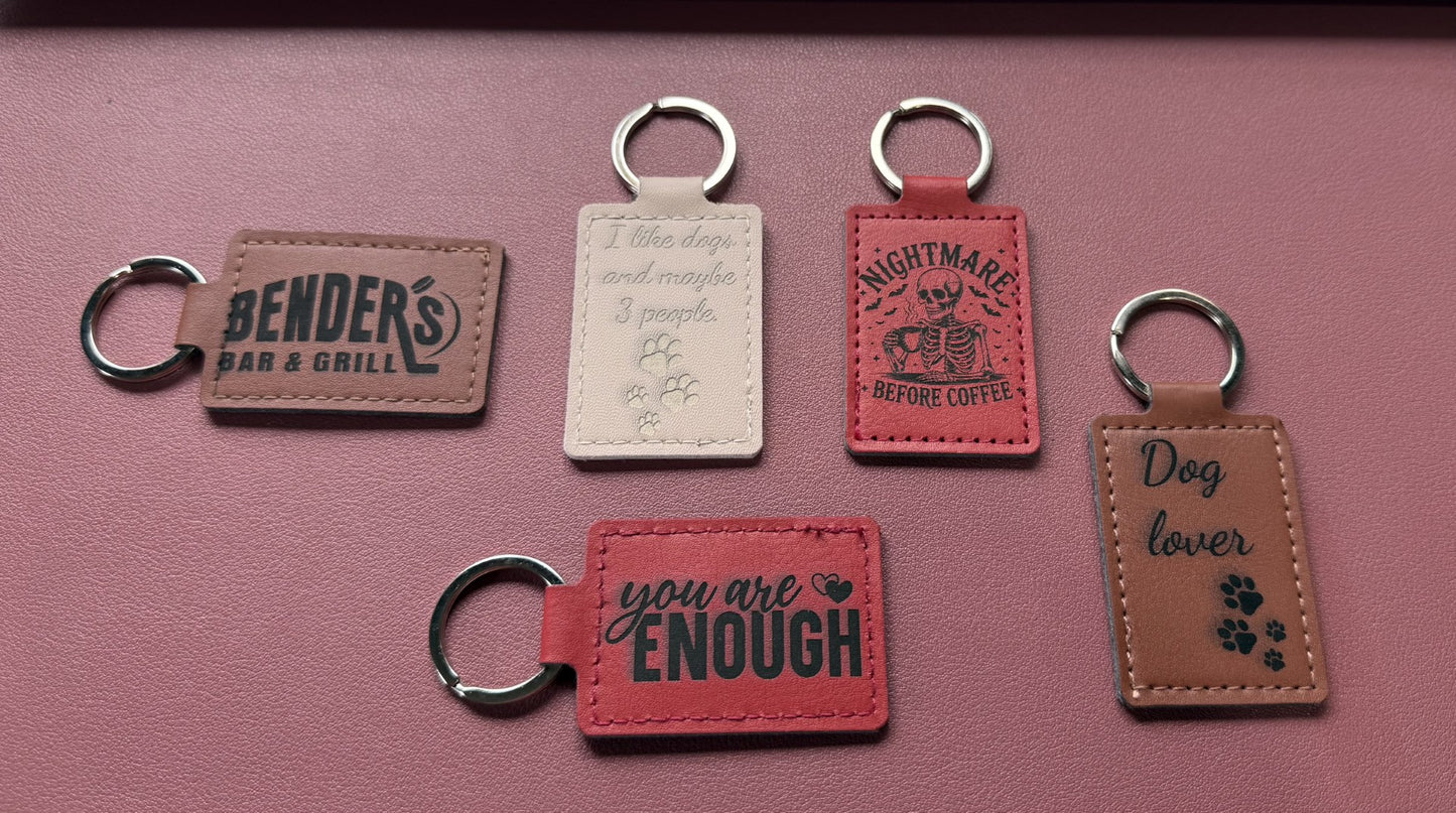 Custom leather keychains
