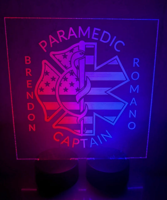 Custom large acrylic sign with 2 light stands – Light Up Your Space