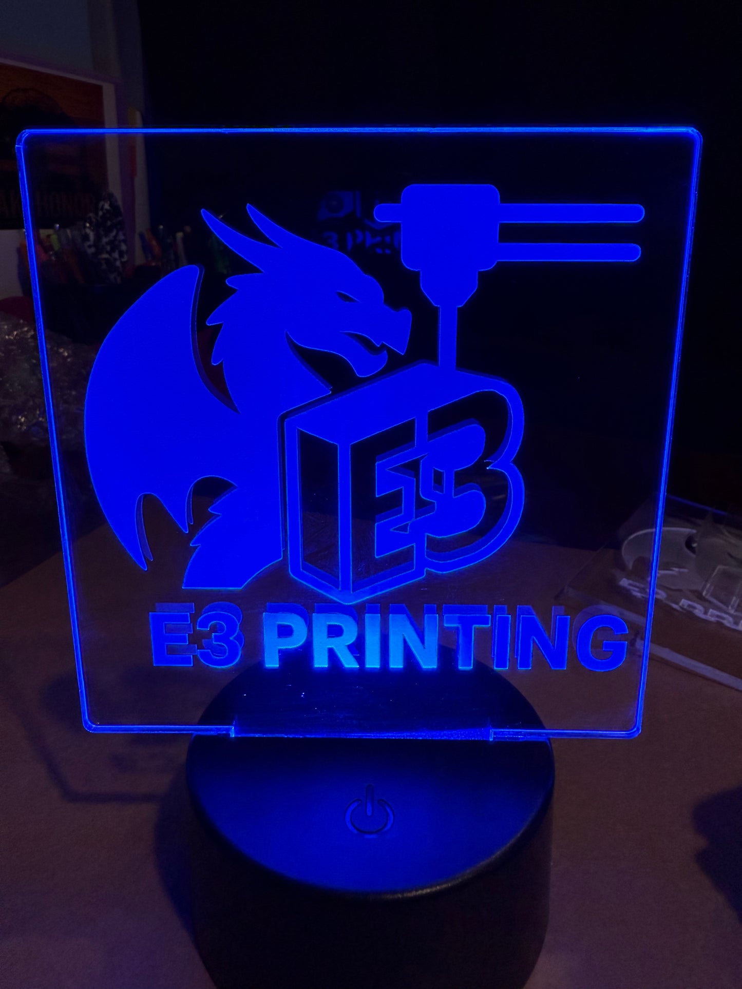 Custom small acrylic signs with light stand