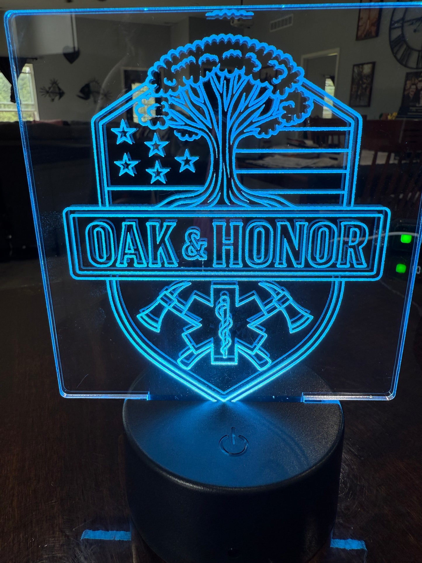 Custom small acrylic signs with light stand