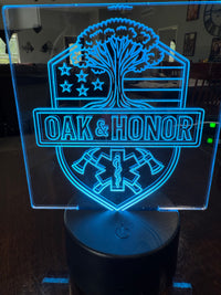 Custom small acrylic signs with light stand