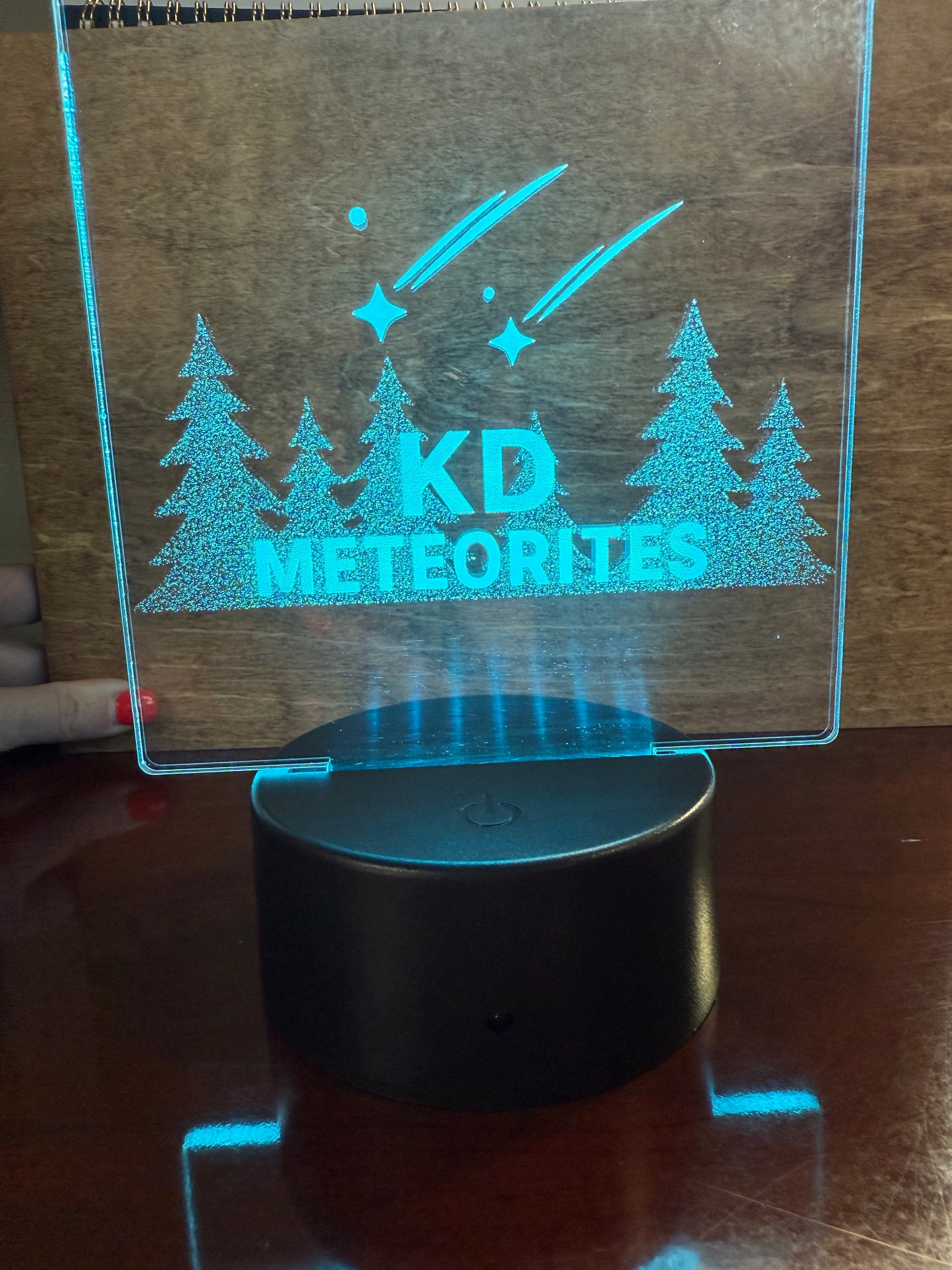 Custom small acrylic signs with light stand