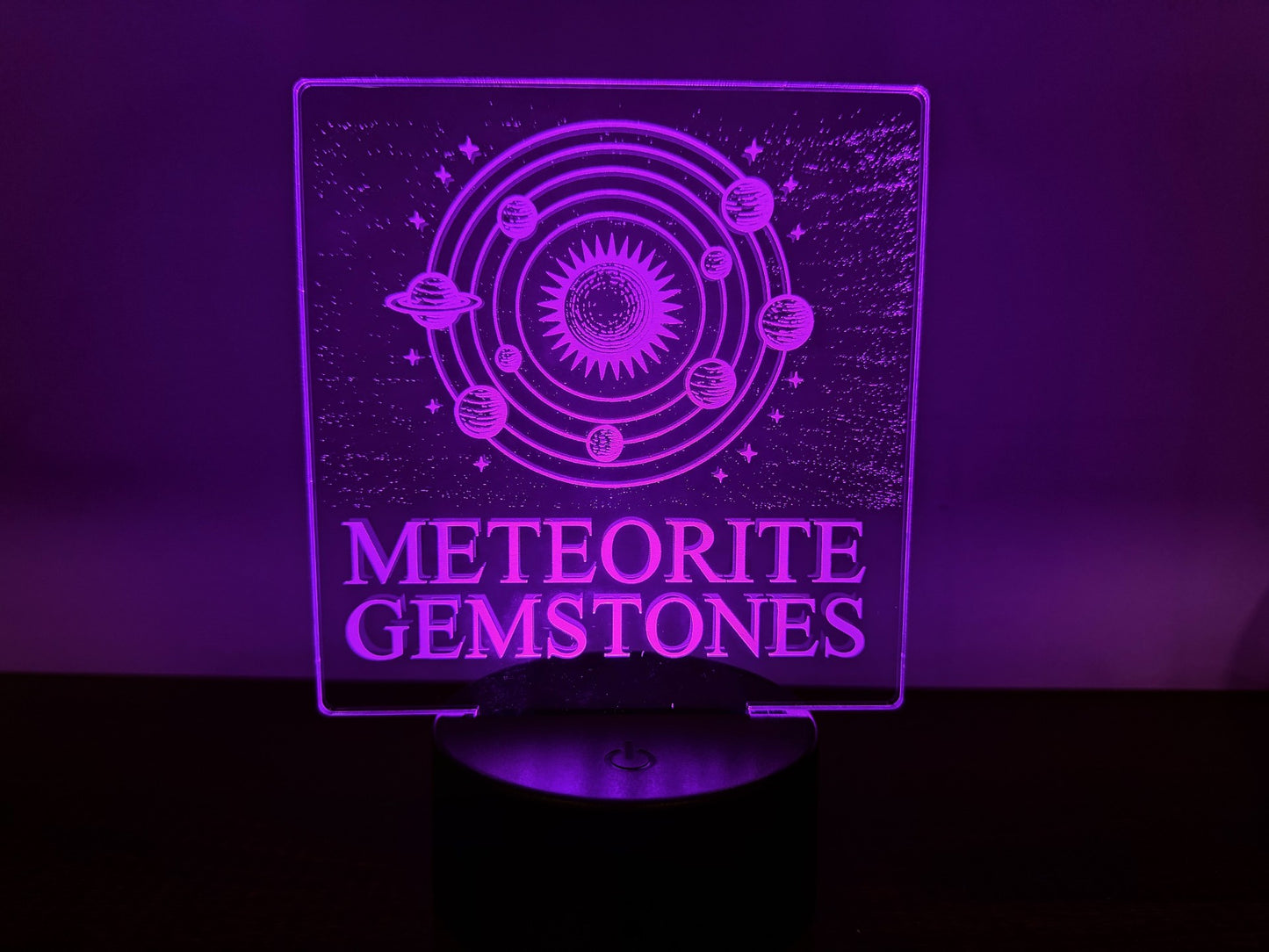 Custom small acrylic signs with light stand