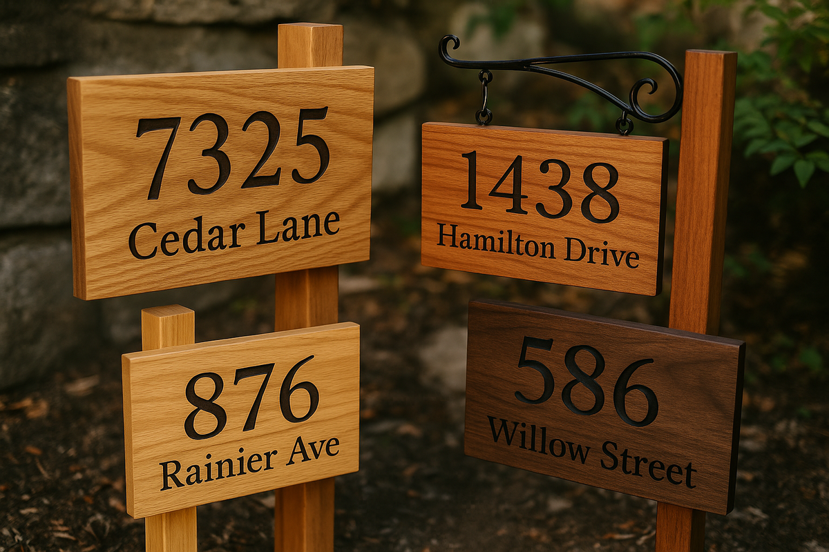 Custom Wood Address Signs 